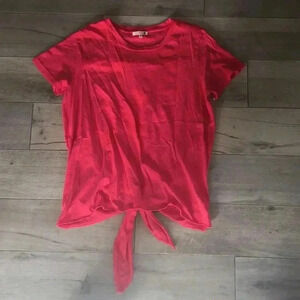 Sundry tie in back tee pink size 3